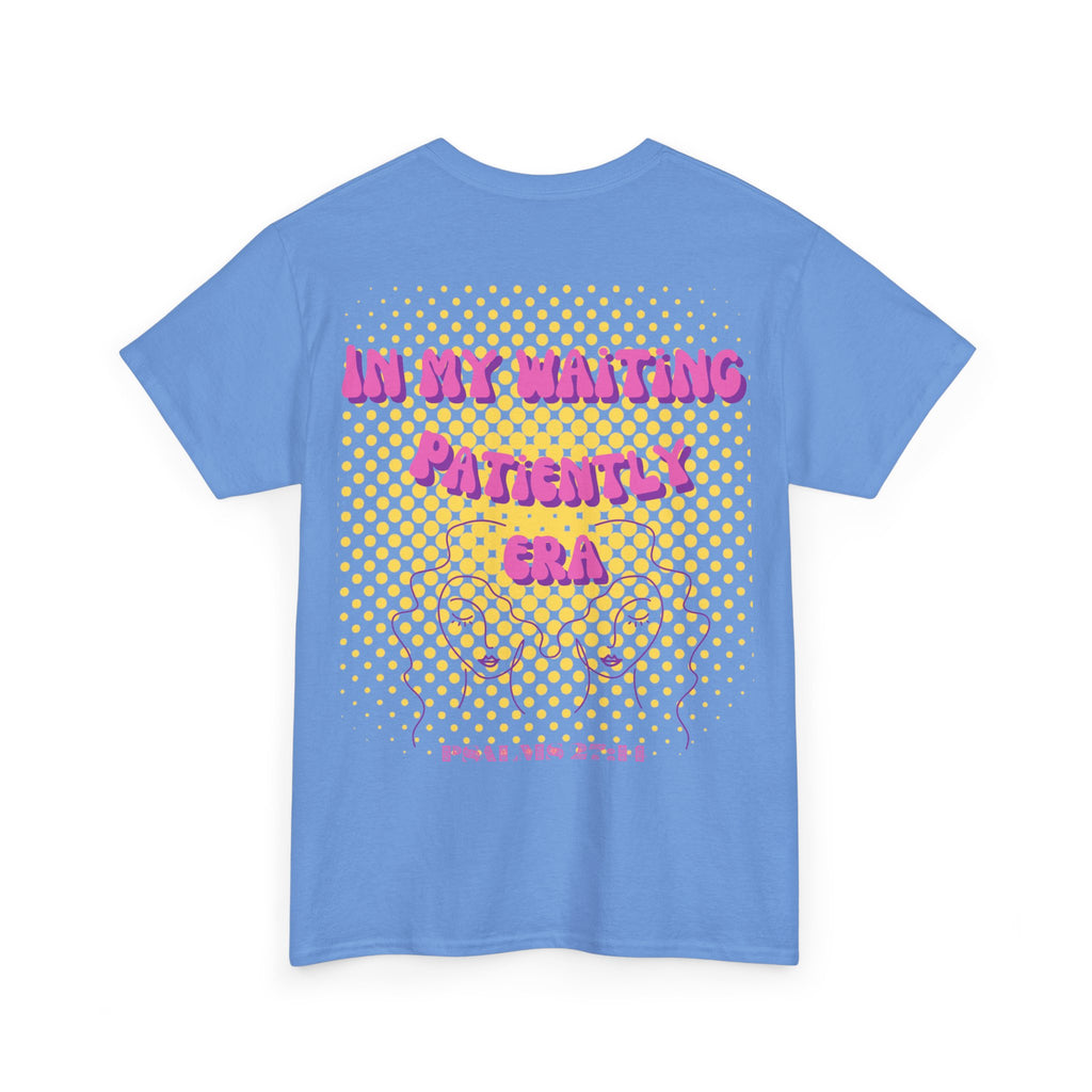Women's 'In my Waiting Patiently Era' Tee - Yellow Graphic Jersey Short Sleeve