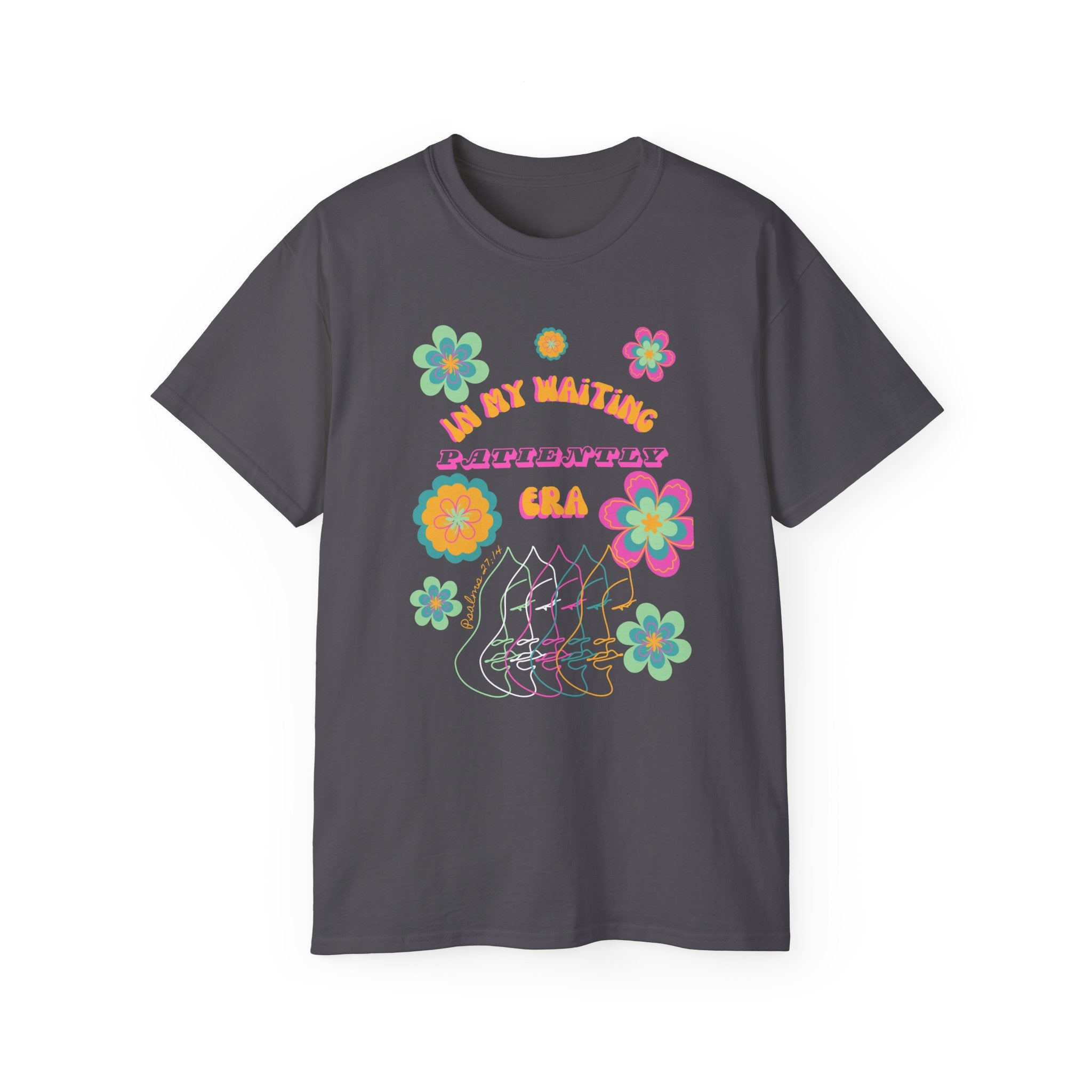 Retro Floral "In My Waiting Patiently Era" Ladies' V-Neck T-Shirt