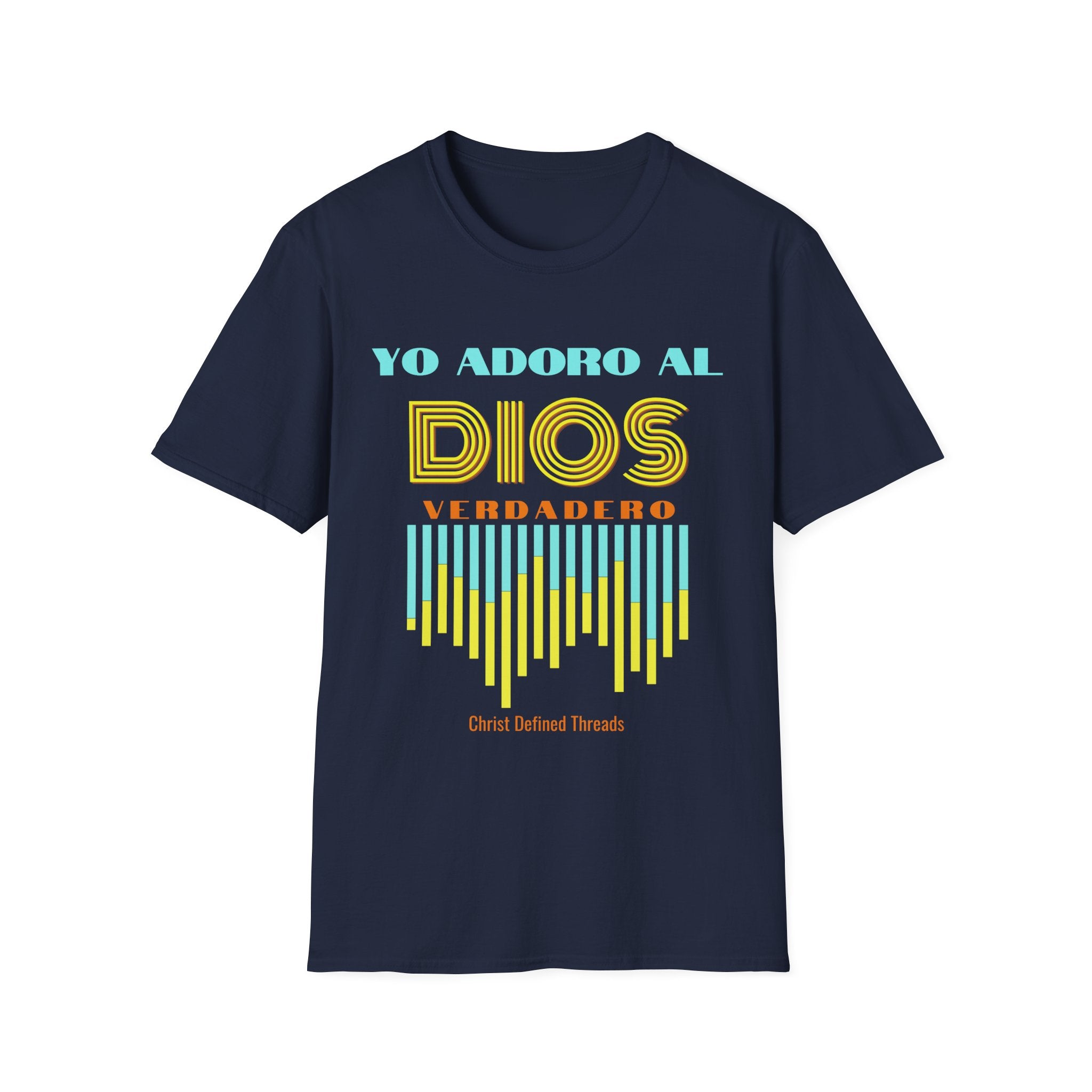 "Yo adoro al Dios verdadero" Camisa Retro —  "Y estos tres son uno" 1Juan 5:7