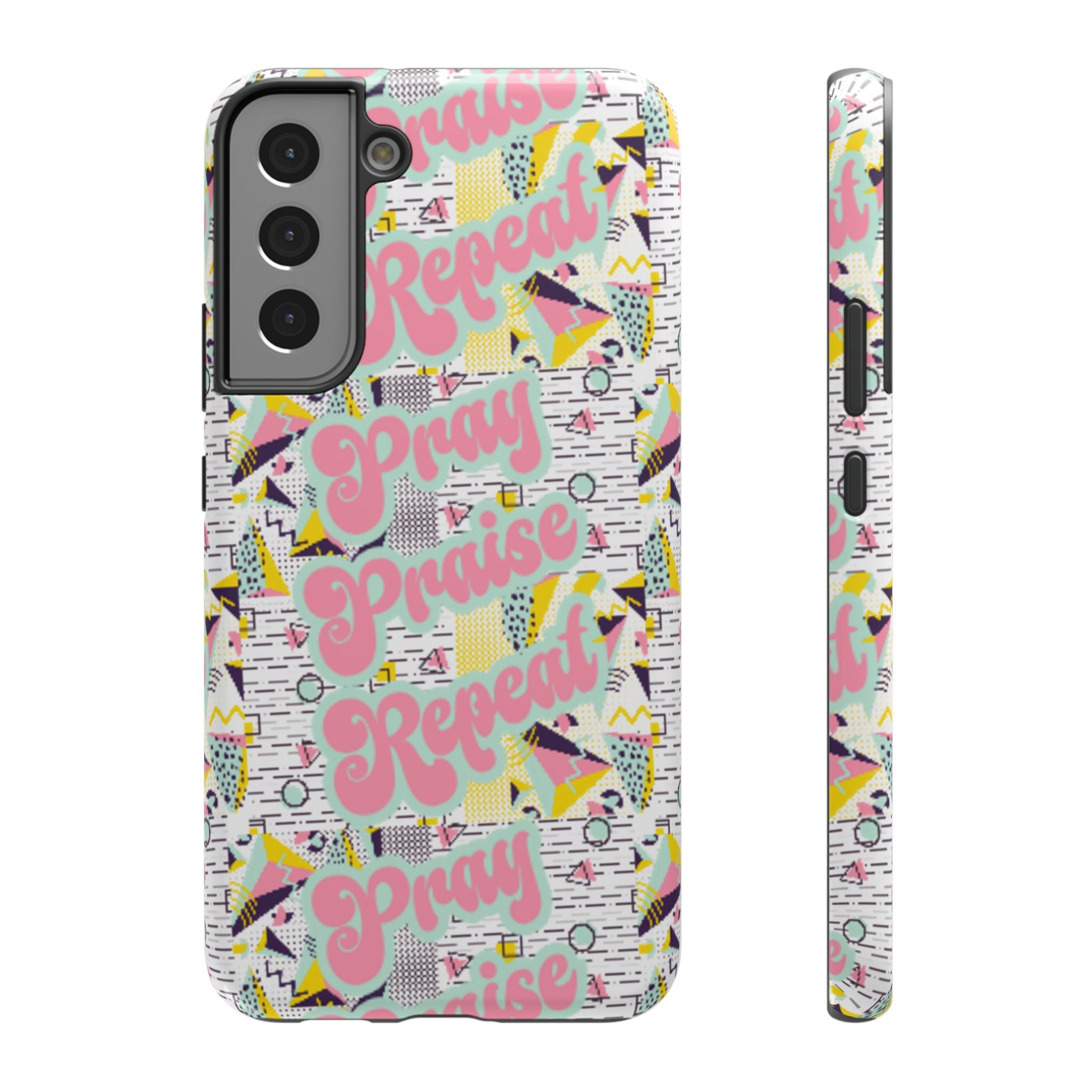 Retro Pray Praise Repeat Women's  Phone Case- Impact-Resistant Cases