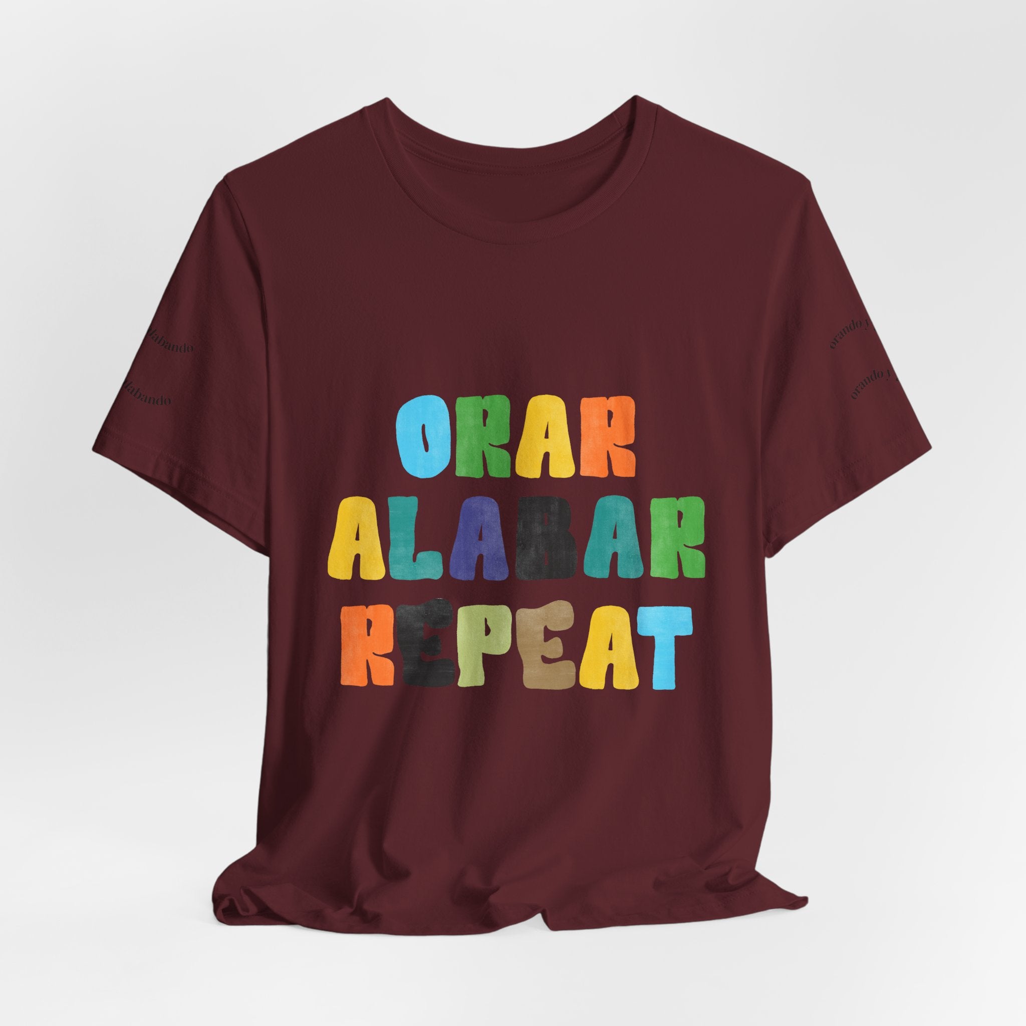 Men's Bilingual "Orar Alabar Repeat" T-Shirt – Camisa de hombres Bilingüe