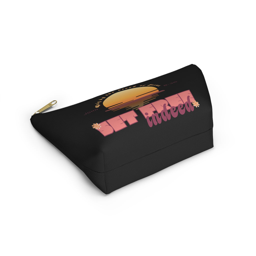 Women's 'Set free indeed'  — Sunset Accessory Pouch