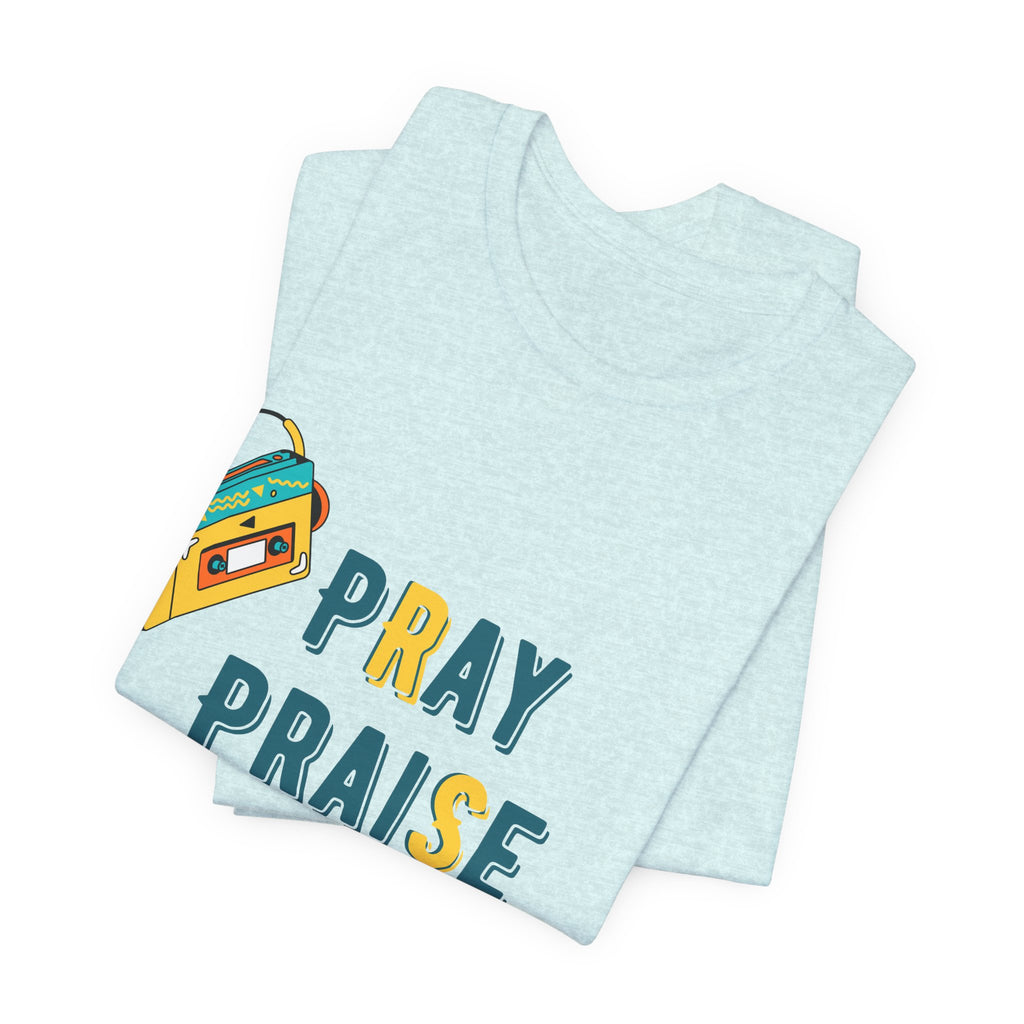 Men's Pray Praise Repeat T-Shirt — Vintage Boombox Christian Tee