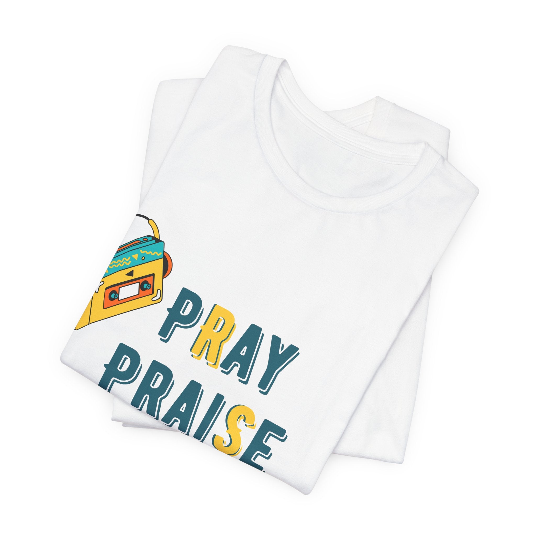 Men's Pray Praise Repeat T-Shirt — Vintage Boombox Christian Tee