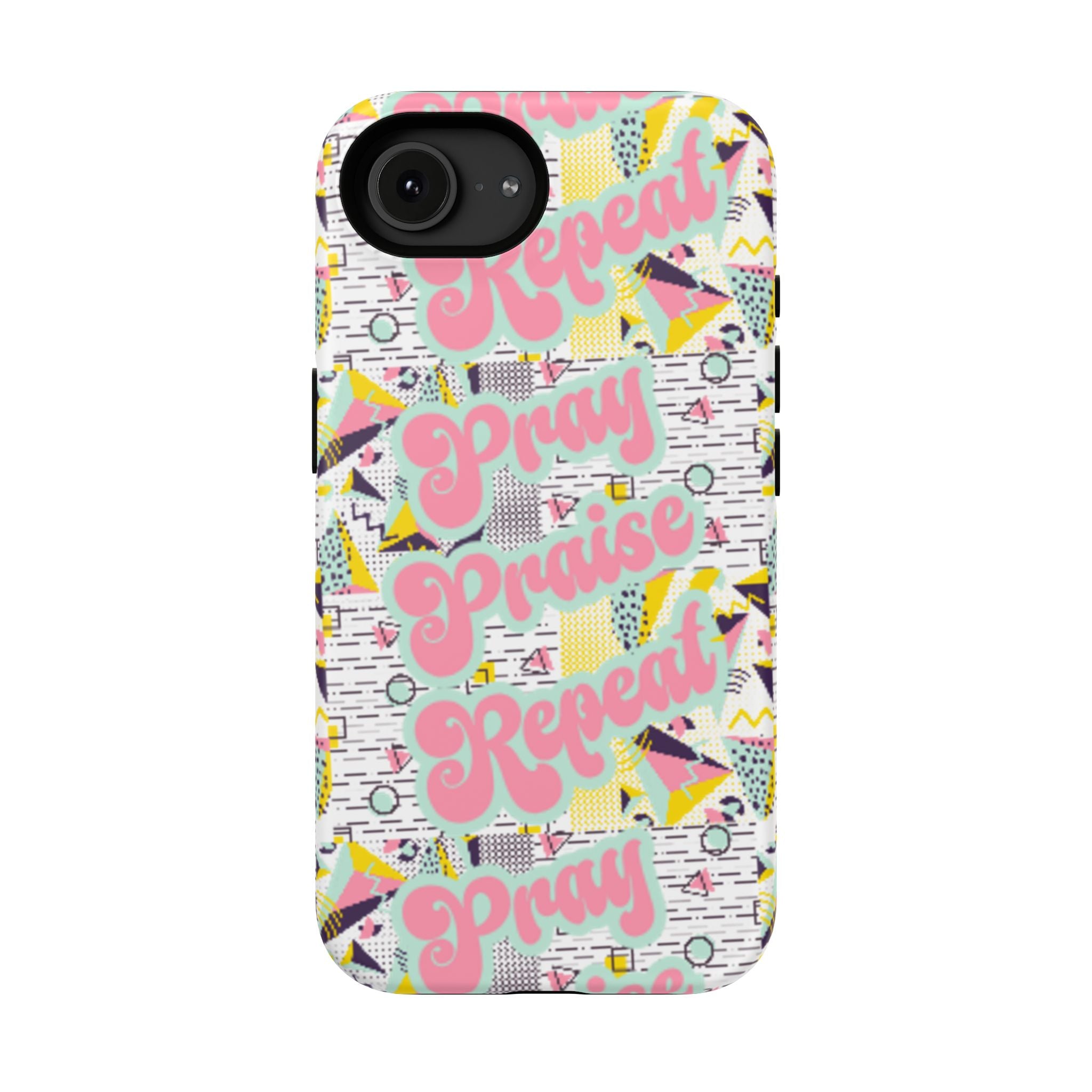 Retro Pray Praise Repeat Women's  Phone Case- Impact-Resistant Cases