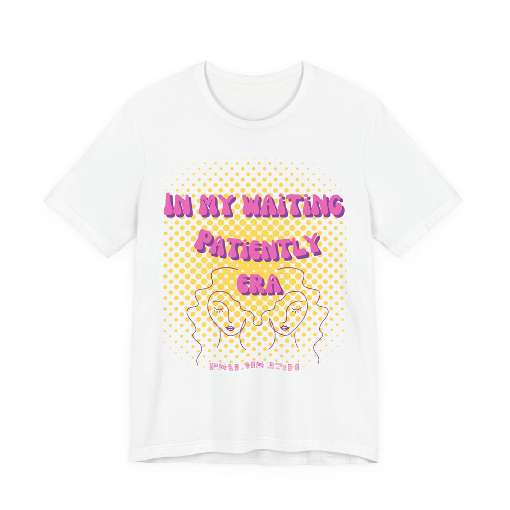 Women's 'In my Waiting Patiently Era' Tee - Yellow Graphic Jersey Short Sleeve