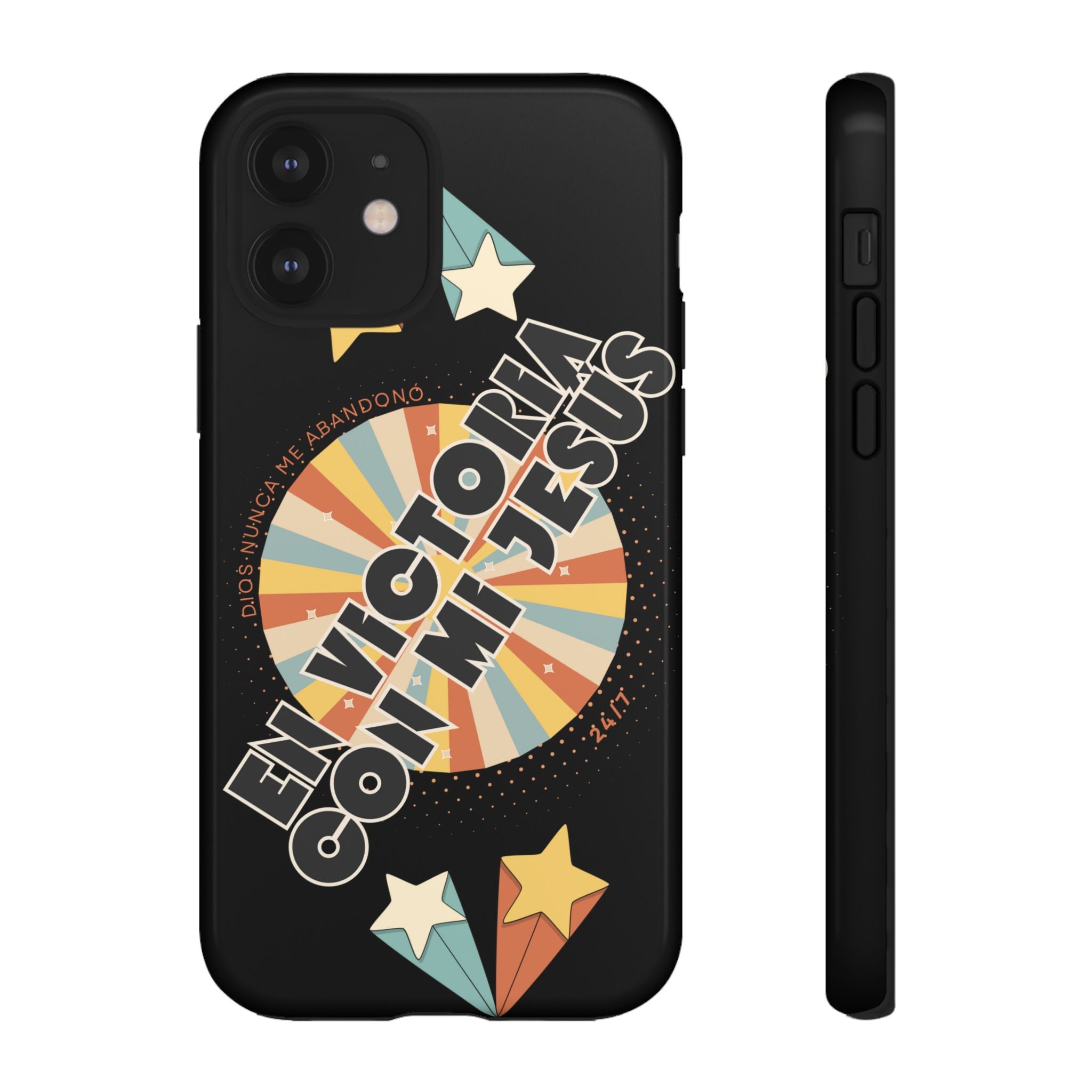 'En Victoria Con Jesús' Retro Protección de telefono