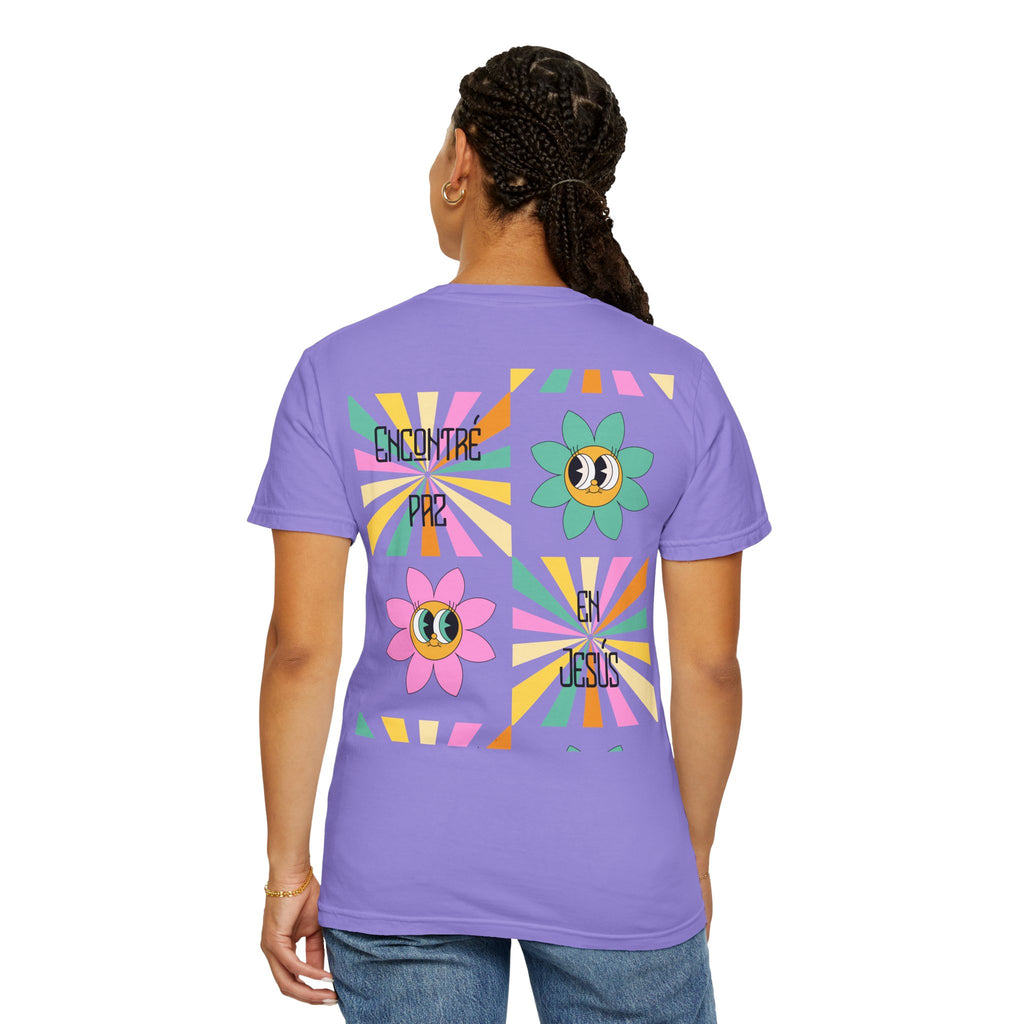 Woman's Spanish "Encontré paz en Jesús"- Camisa Retro Español