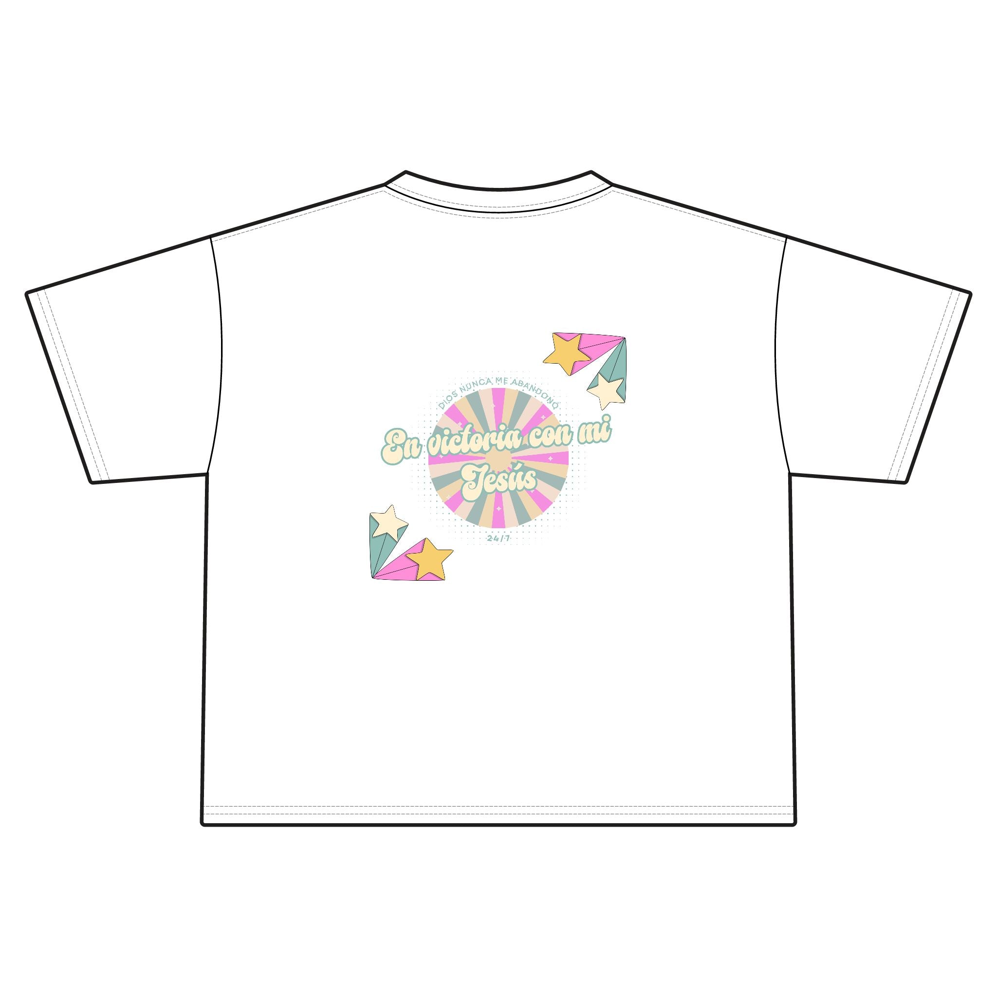 'En victoria con mi Jesús' Camisa de Mujeres- Jersey Boxy Tee