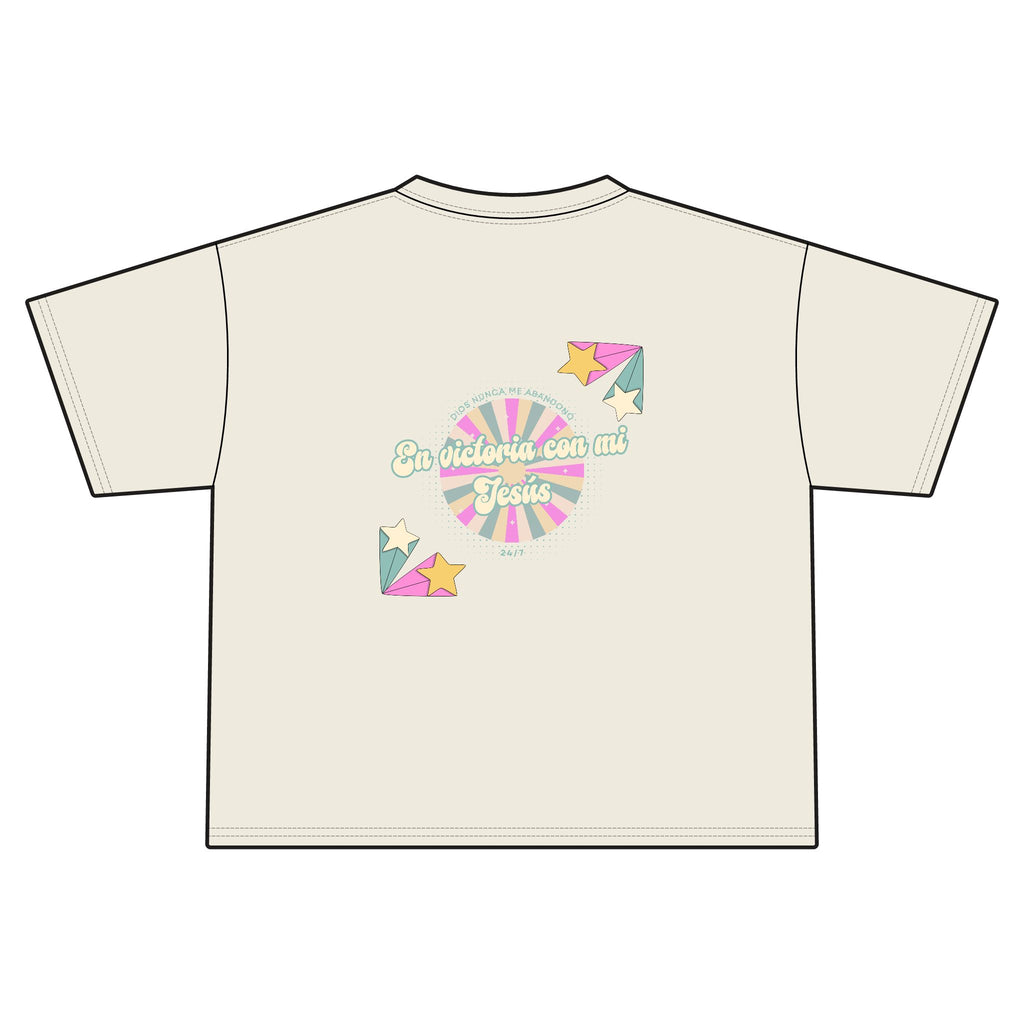 'En victoria con mi Jesús' Camisa de Mujeres- Jersey Boxy Tee