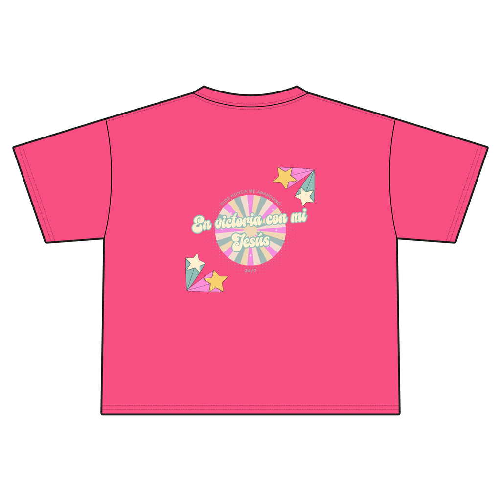 'En victoria con mi Jesús' Camisa de Mujeres- Jersey Boxy Tee