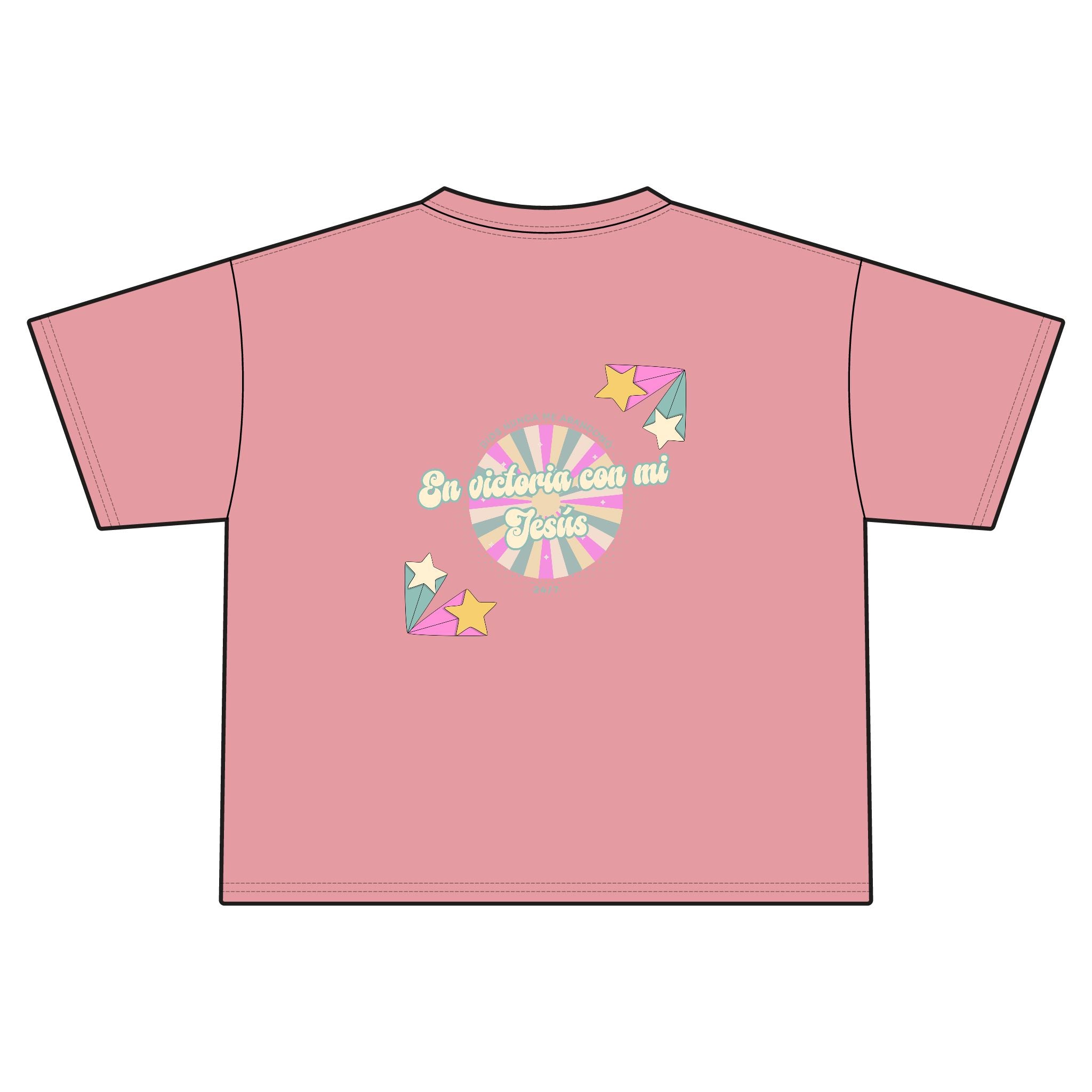 'En victoria con mi Jesús' Camisa de Mujeres- Jersey Boxy Tee