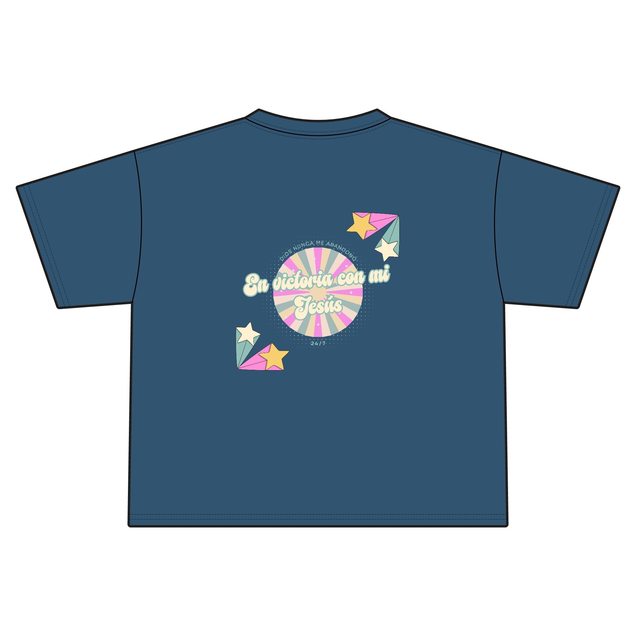 'En victoria con mi Jesús' Camisa de Mujeres- Jersey Boxy Tee