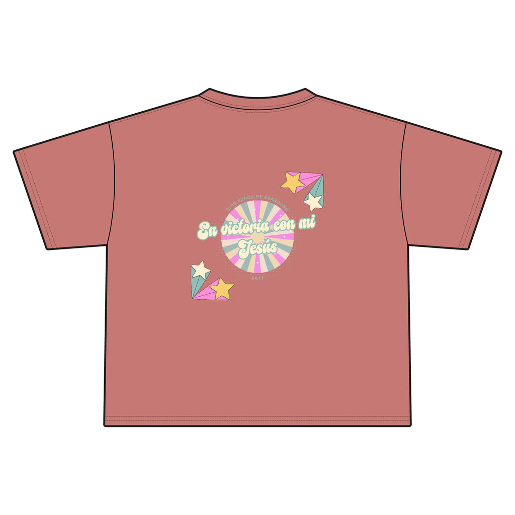 'En victoria con mi Jesús' Camisa de Mujeres- Jersey Boxy Tee