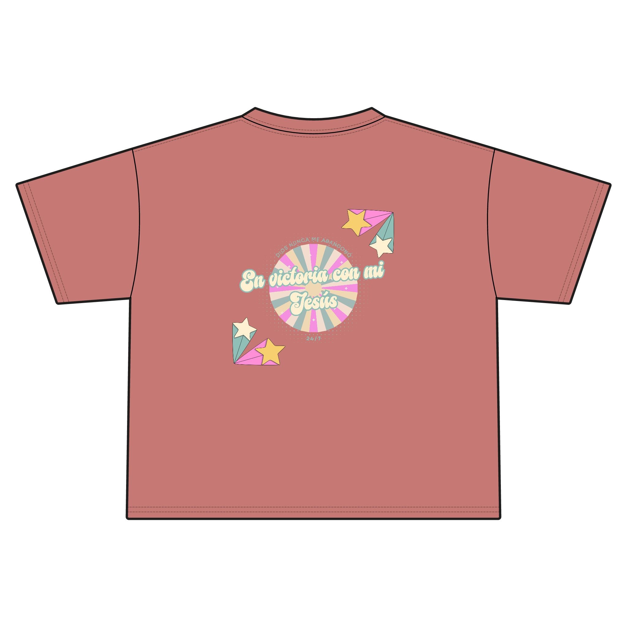 'En victoria con mi Jesús' Camisa de Mujeres- Jersey Boxy Tee