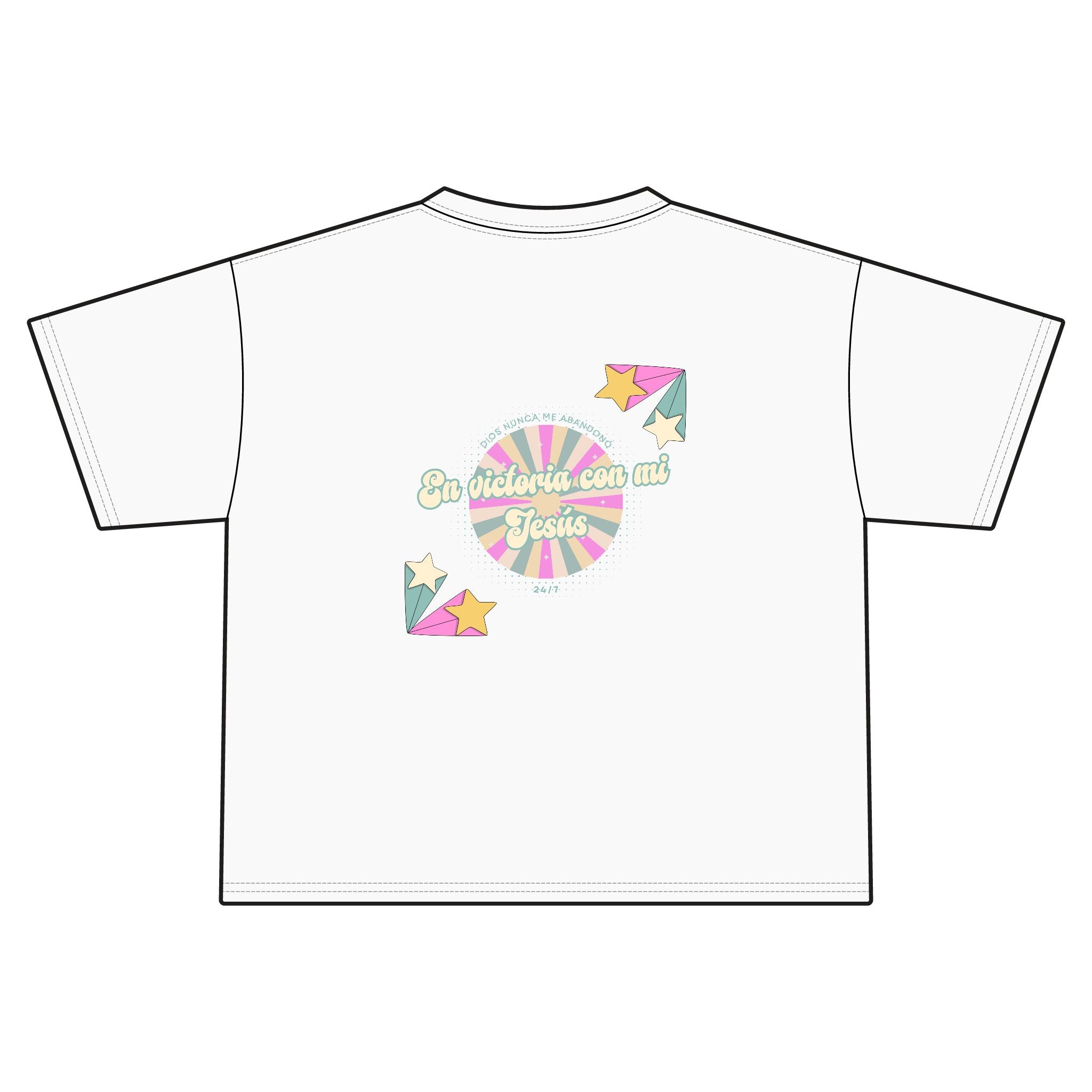 'En victoria con mi Jesús' Camisa de Mujeres- Jersey Boxy Tee