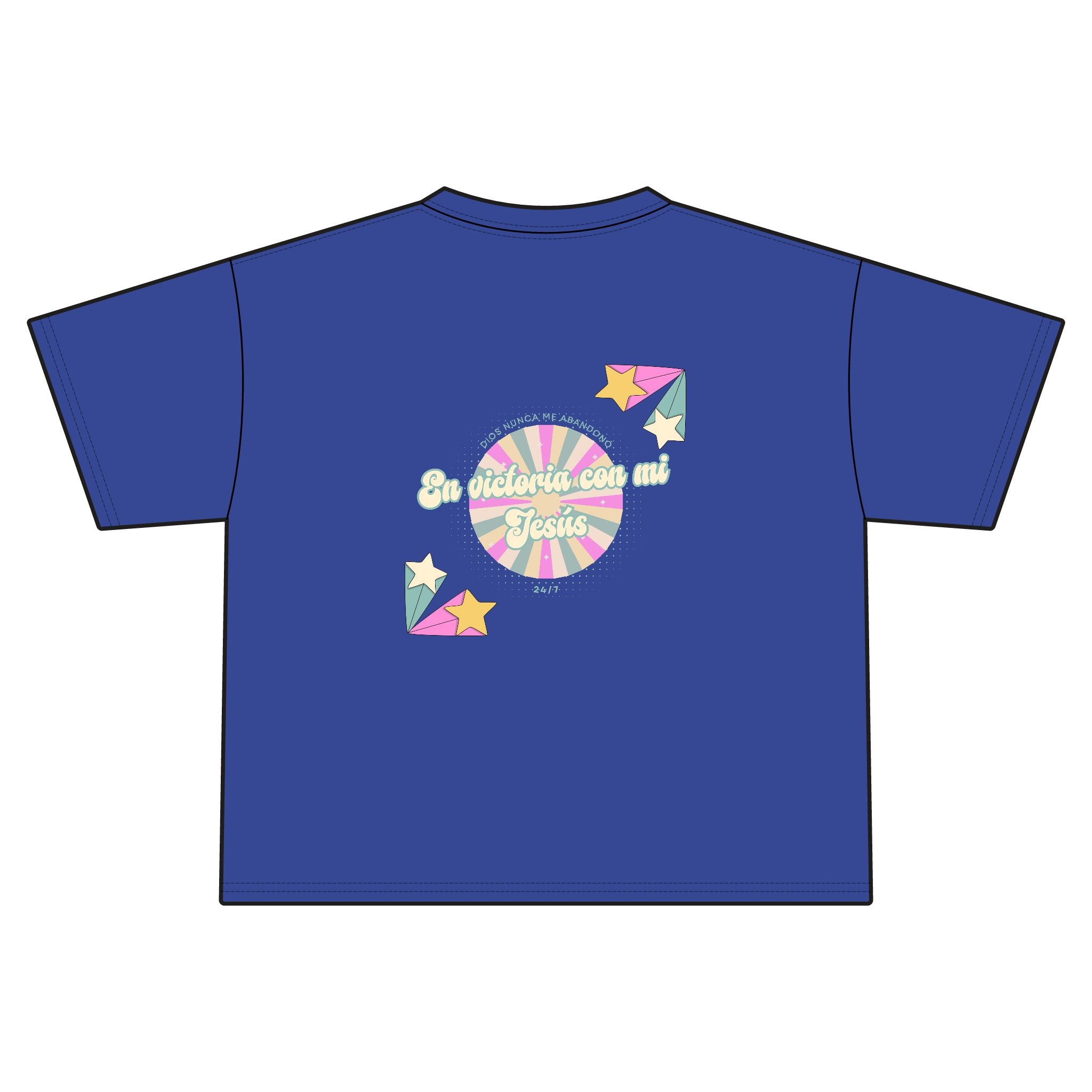 'En victoria con mi Jesús' Camisa de Mujeres- Jersey Boxy Tee