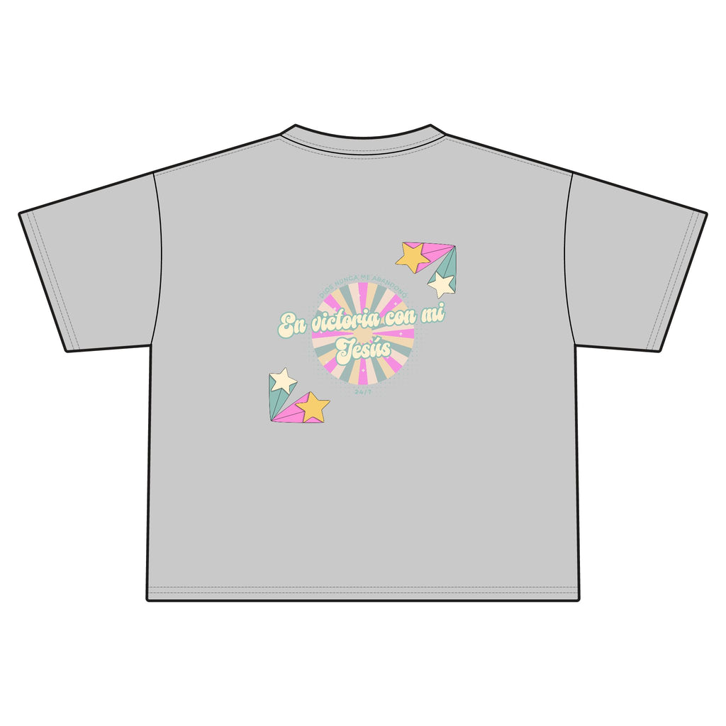'En victoria con mi Jesús' Camisa de Mujeres- Jersey Boxy Tee