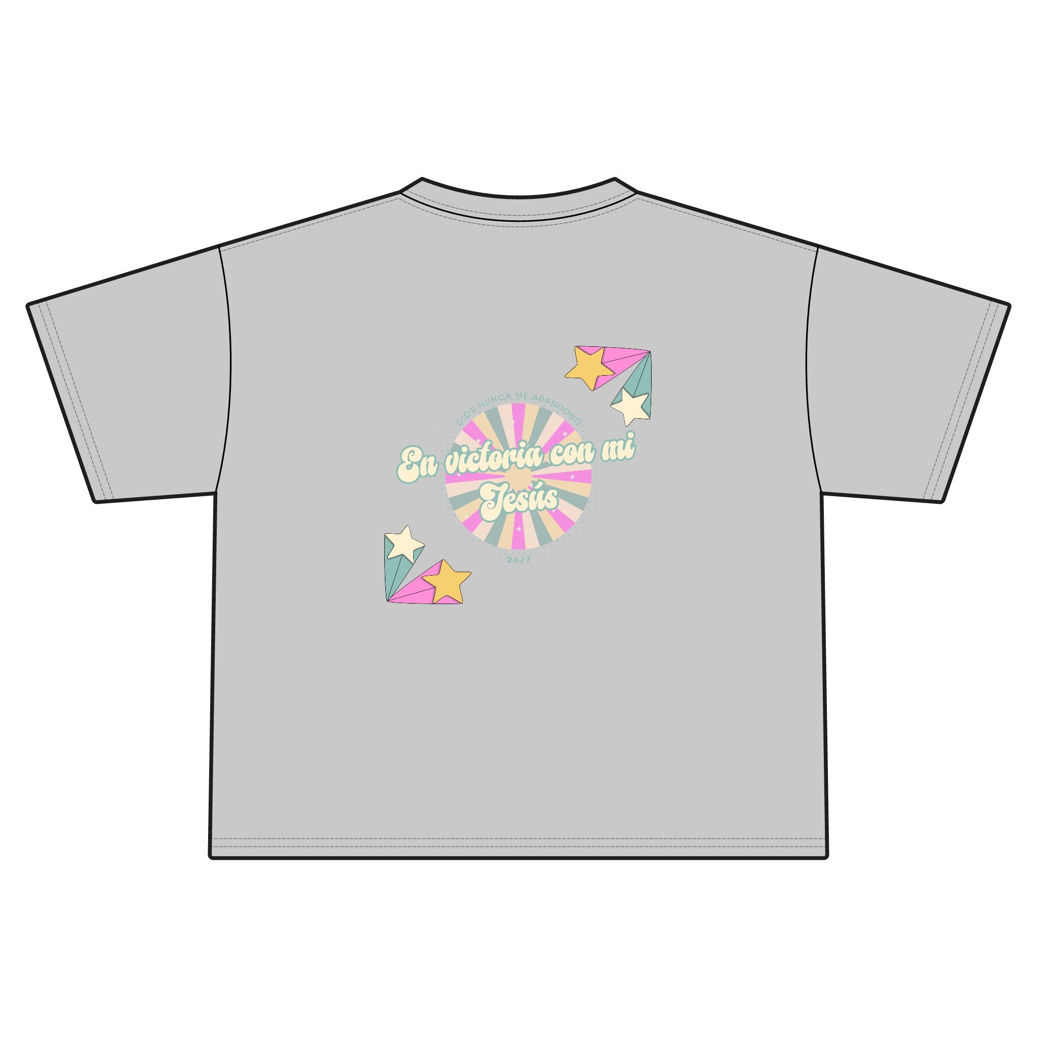 'En victoria con mi Jesús' Camisa de Mujeres- Jersey Boxy Tee