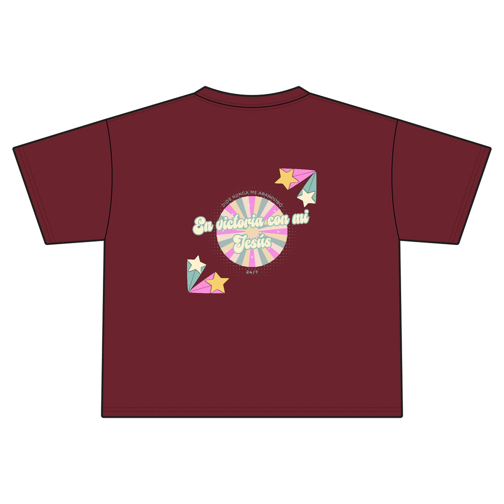 'En victoria con mi Jesús' Camisa de Mujeres- Jersey Boxy Tee