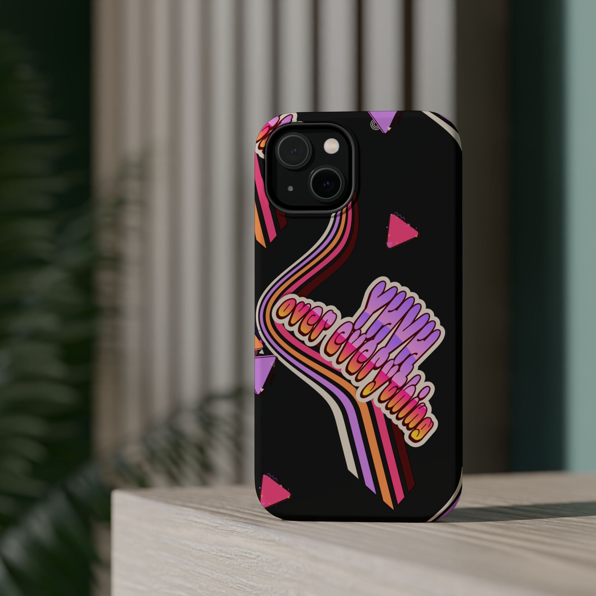 Retro 'YHVH over everything' Magnetic Phone Case — Impact-Resistant Protective Cover