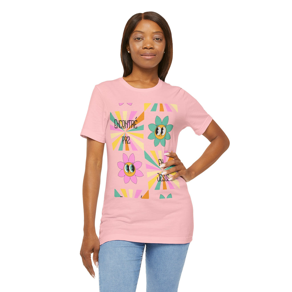 Woman's Spanish "Encontré paz en Jesús"- Camisa Retro Español