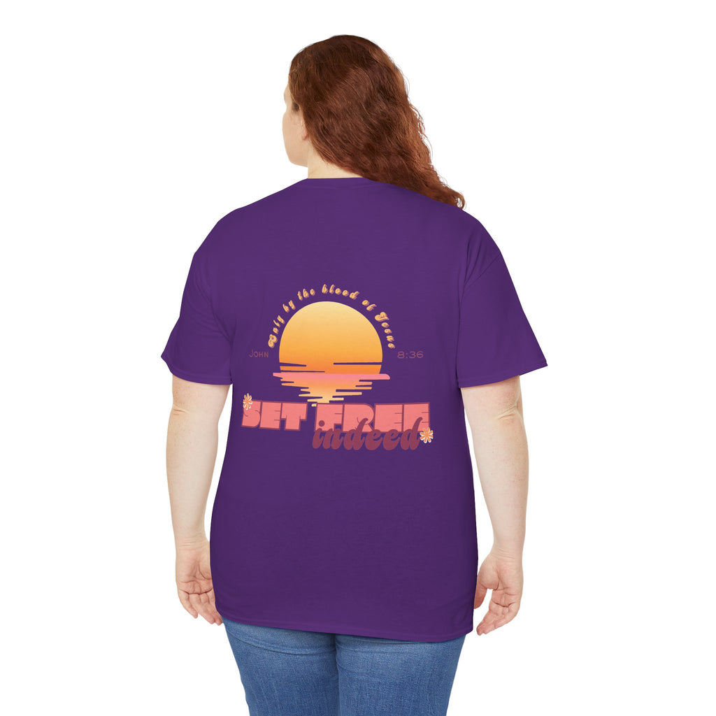 Women's 'Set free indeed' John 8:36- Heavy Cotton Tee