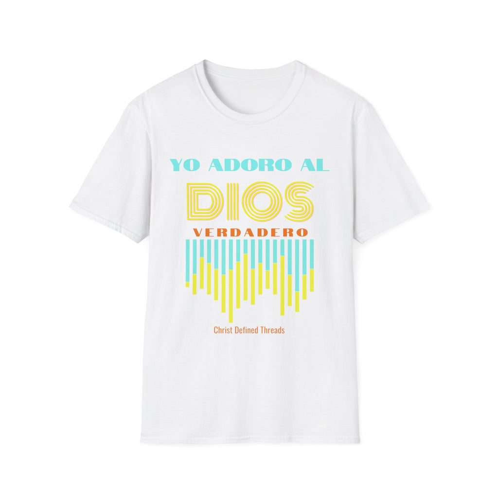 "Yo adoro al Dios verdadero" Camisa Retro —  "Y estos tres son uno" 1Juan 5:7