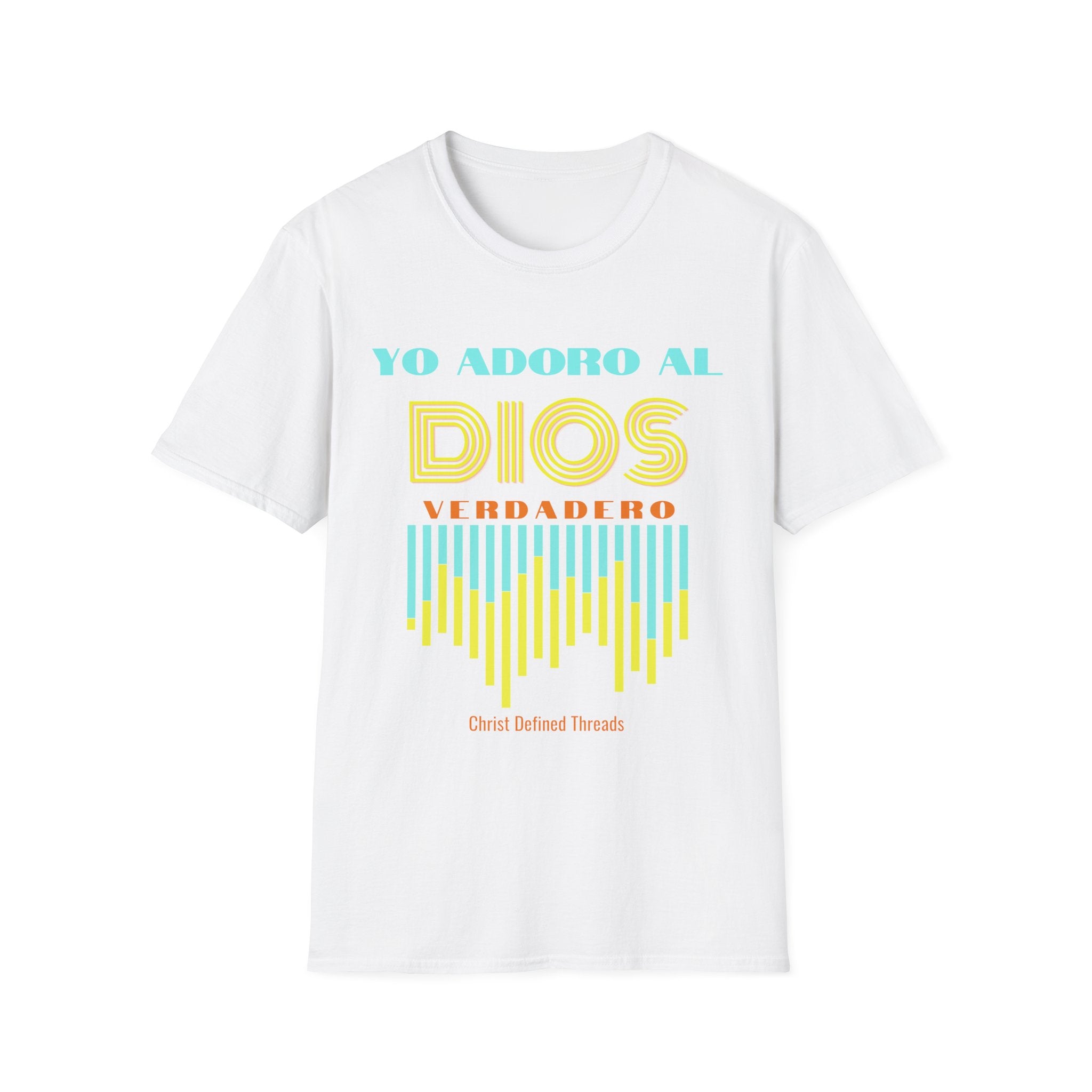 "Yo adoro al Dios verdadero" Camisa Retro —  "Y estos tres son uno" 1Juan 5:7