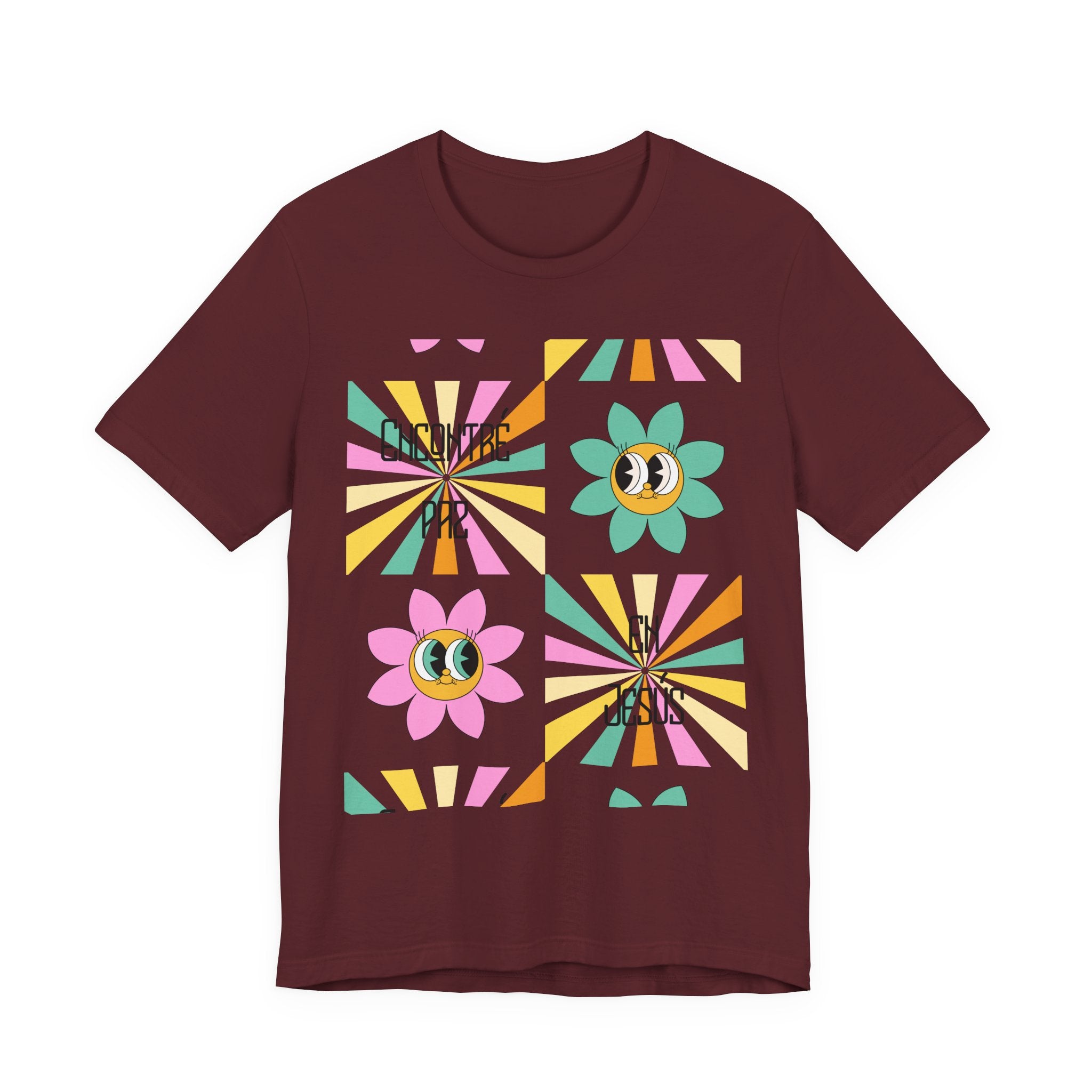 Woman's Spanish "Encontré paz en Jesús"- Camisa Retro Español