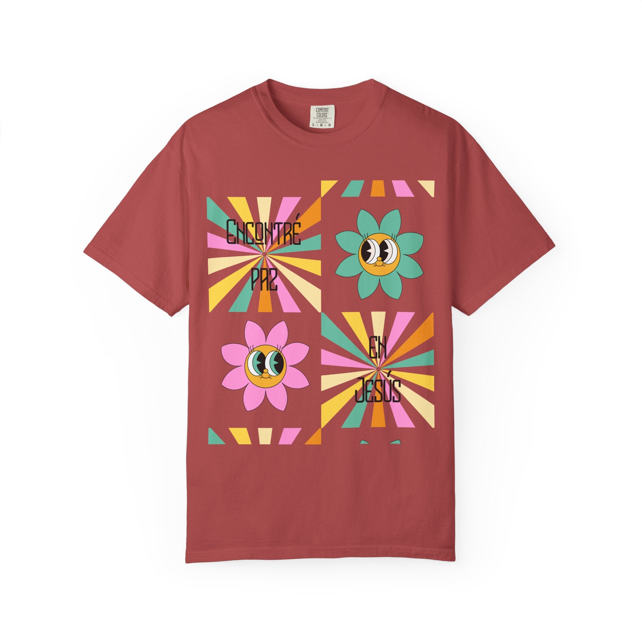 Woman's Spanish "Encontré paz en Jesús"- Camisa Retro Español