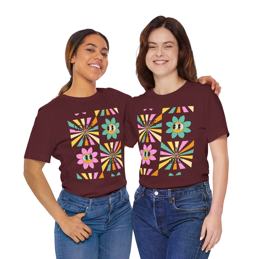 Woman's Spanish "Encontré paz en Jesús"- Camisa Retro Español