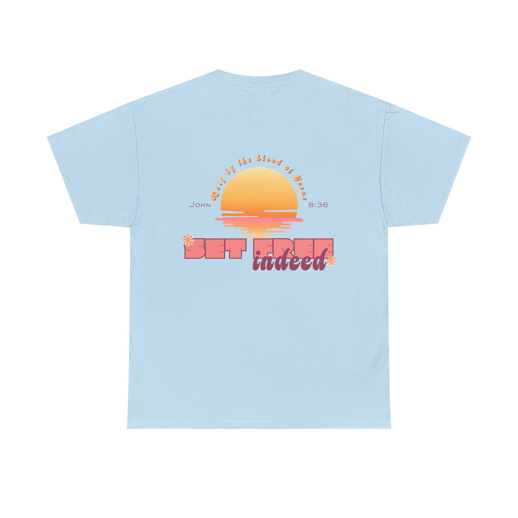 Women's 'Set free indeed' John 8:36- Heavy Cotton Tee
