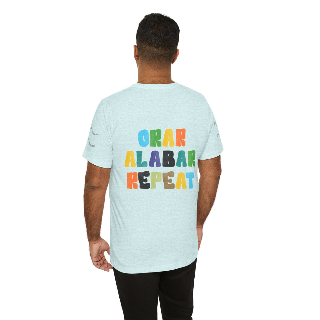 Men's Bilingual "Orar Alabar Repeat" T-Shirt – Camisa de hombres Bilingüe
