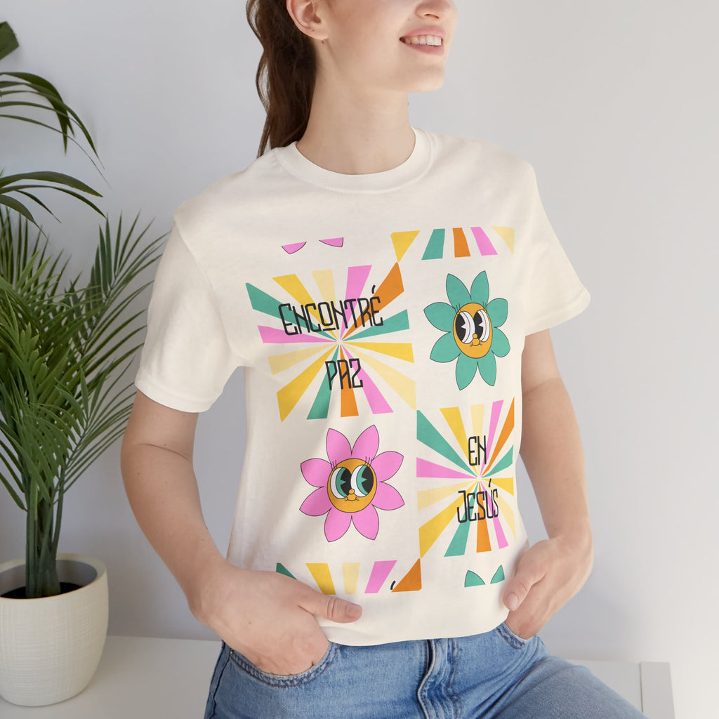 Woman's Spanish "Encontré paz en Jesús"- Camisa Retro Español