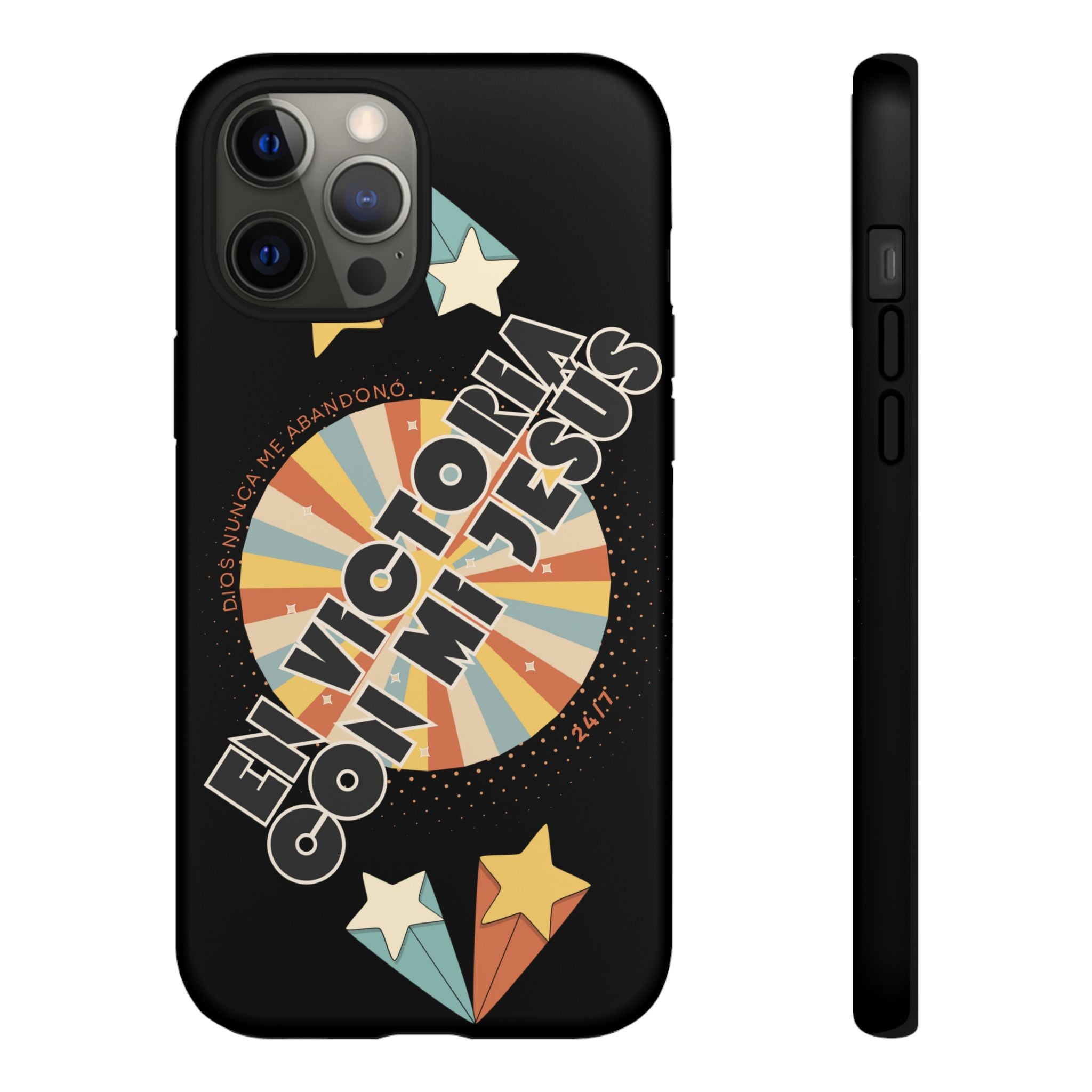 'En Victoria Con Jesús' Retro Protección de telefono