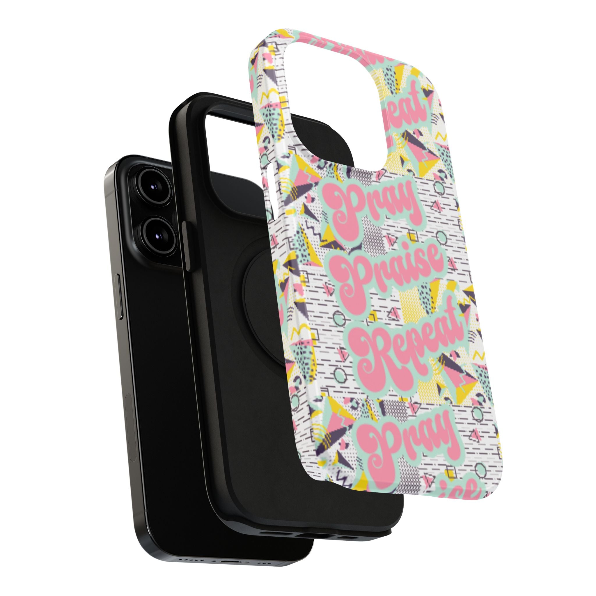 Retro Pray Praise Repeat Women's  Phone Case- Impact-Resistant Cases