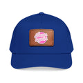 Women's 'Born Again' Leather Patch Baseball Cap — Retro Pink Logo Mid-Profile Hat