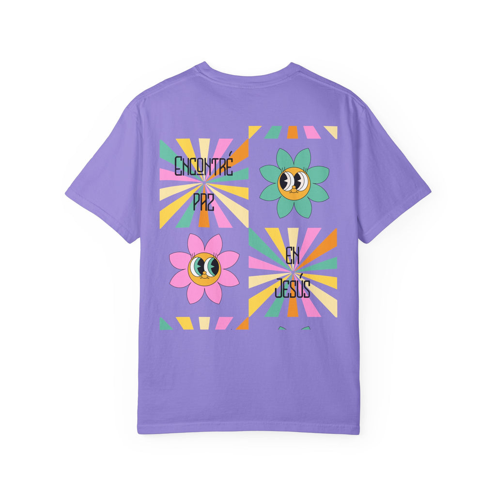 Woman's Spanish "Encontré paz en Jesús"- Camisa Retro Español