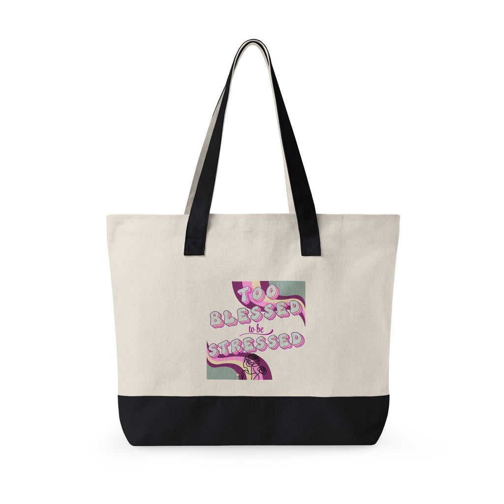 'Too blessed' Tote Bag — Retro Pink Design