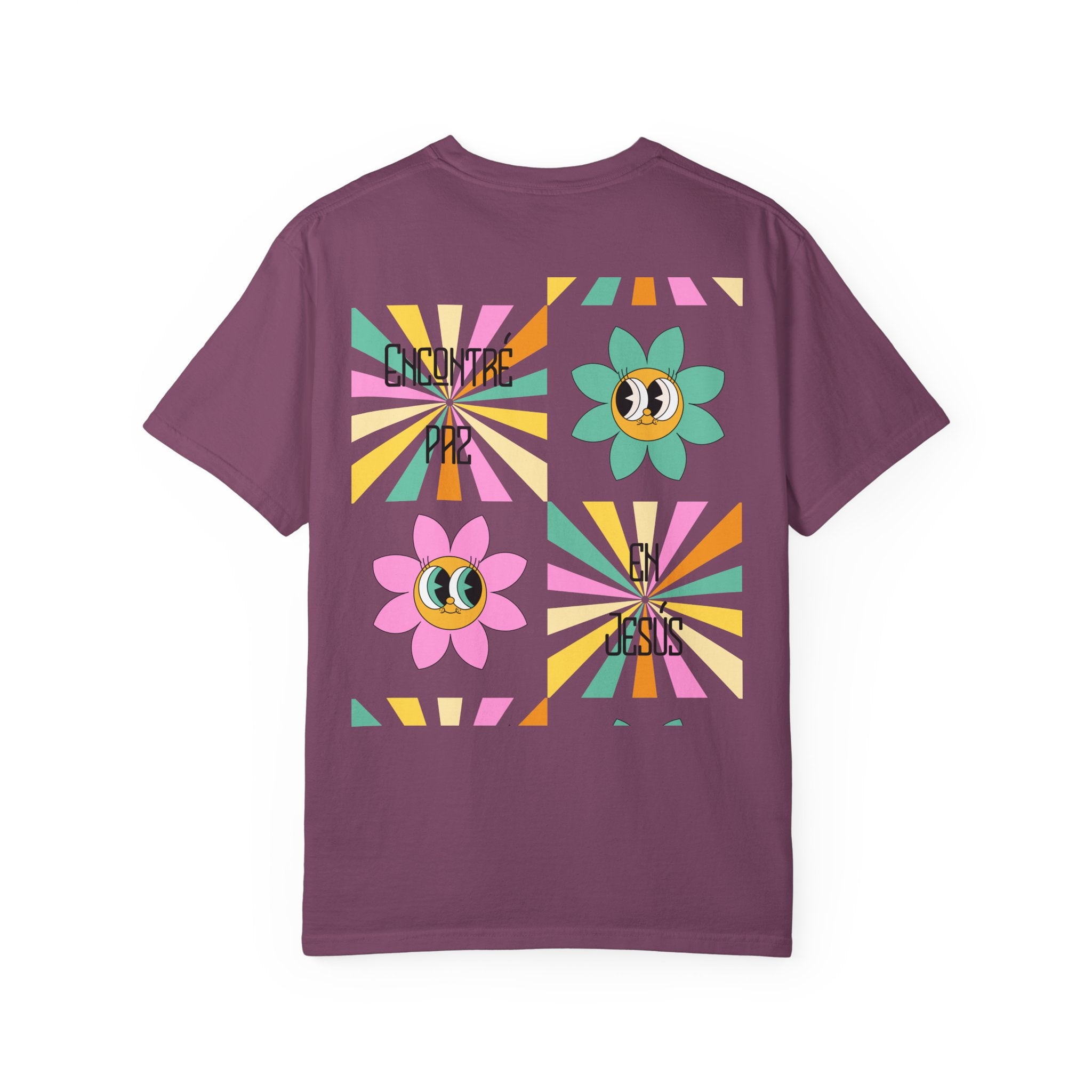 Woman's Spanish "Encontré paz en Jesús"- Camisa Retro Español