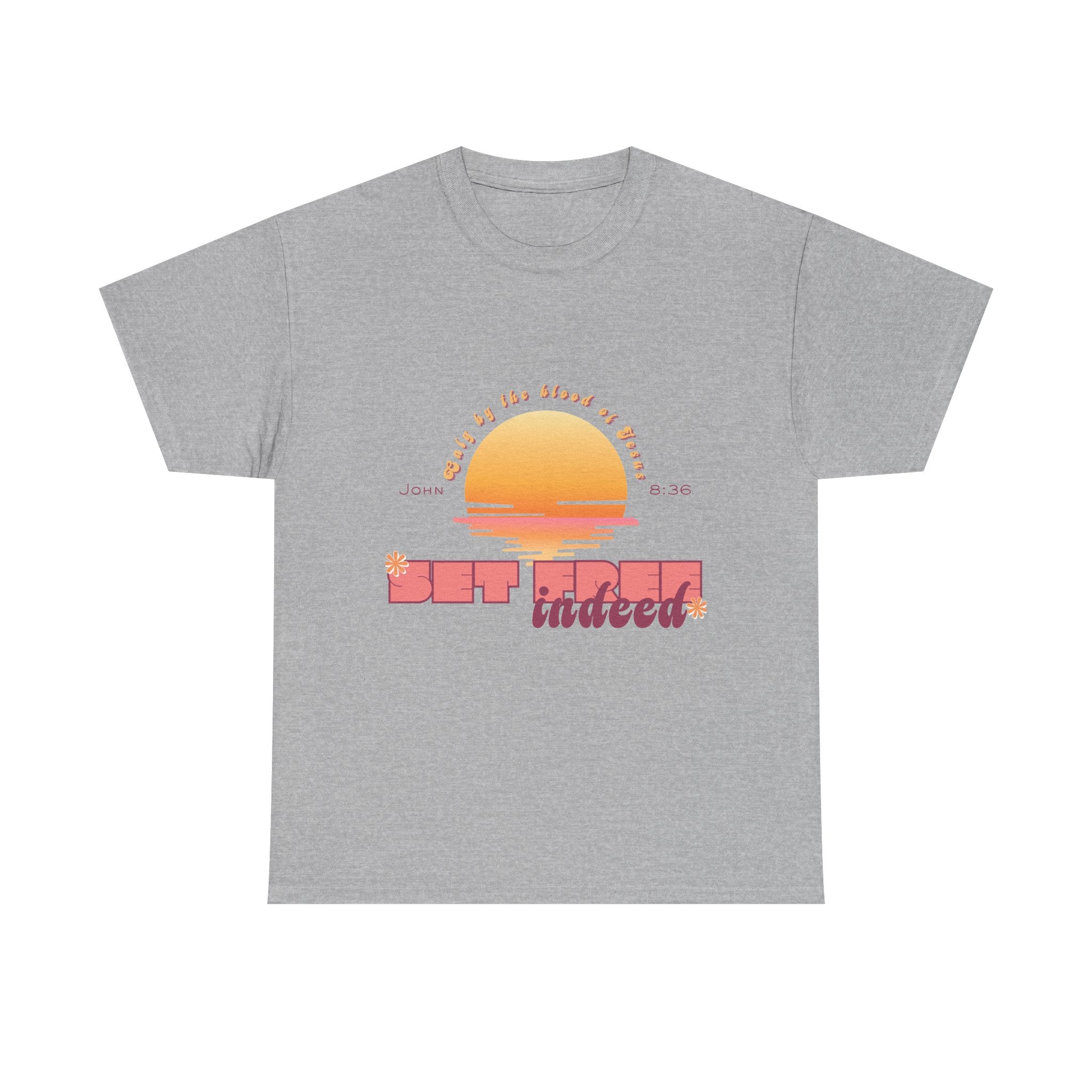 Women's 'Set free indeed' John 8:36- Heavy Cotton Tee