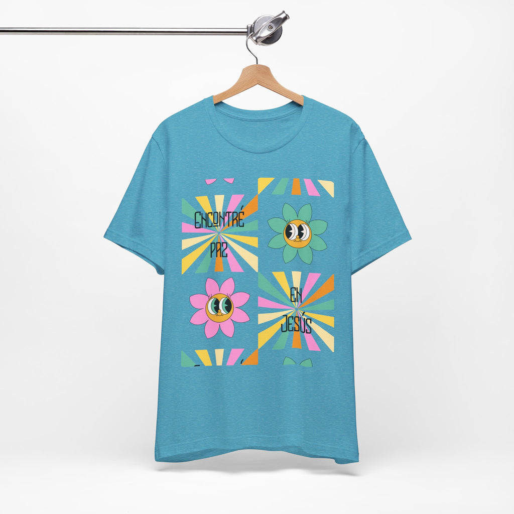 Woman's Spanish "Encontré paz en Jesús"- Camisa Retro Español