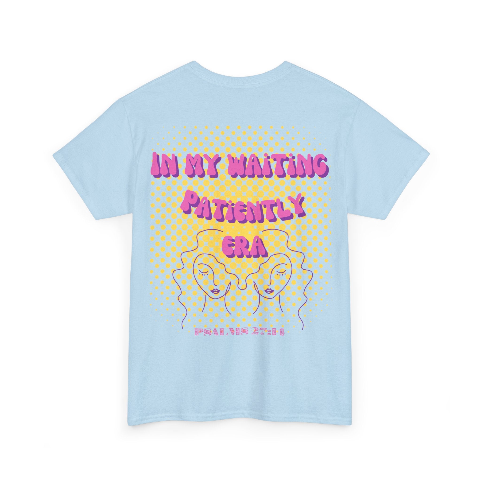 Women's 'In my Waiting Patiently Era' Tee - Yellow Graphic Jersey Short Sleeve