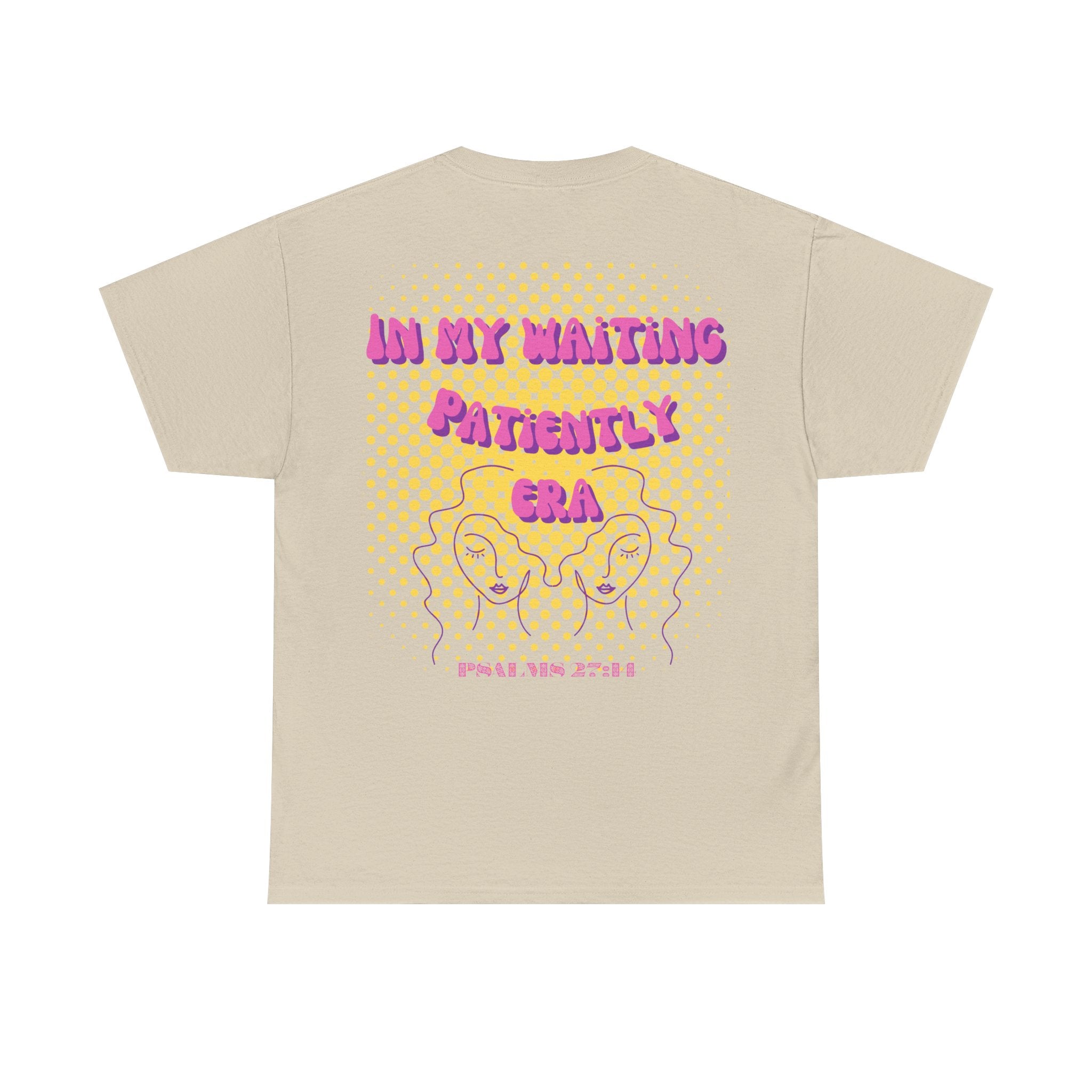 Women's 'In my Waiting Patiently Era' Tee - Yellow Graphic Jersey Short Sleeve