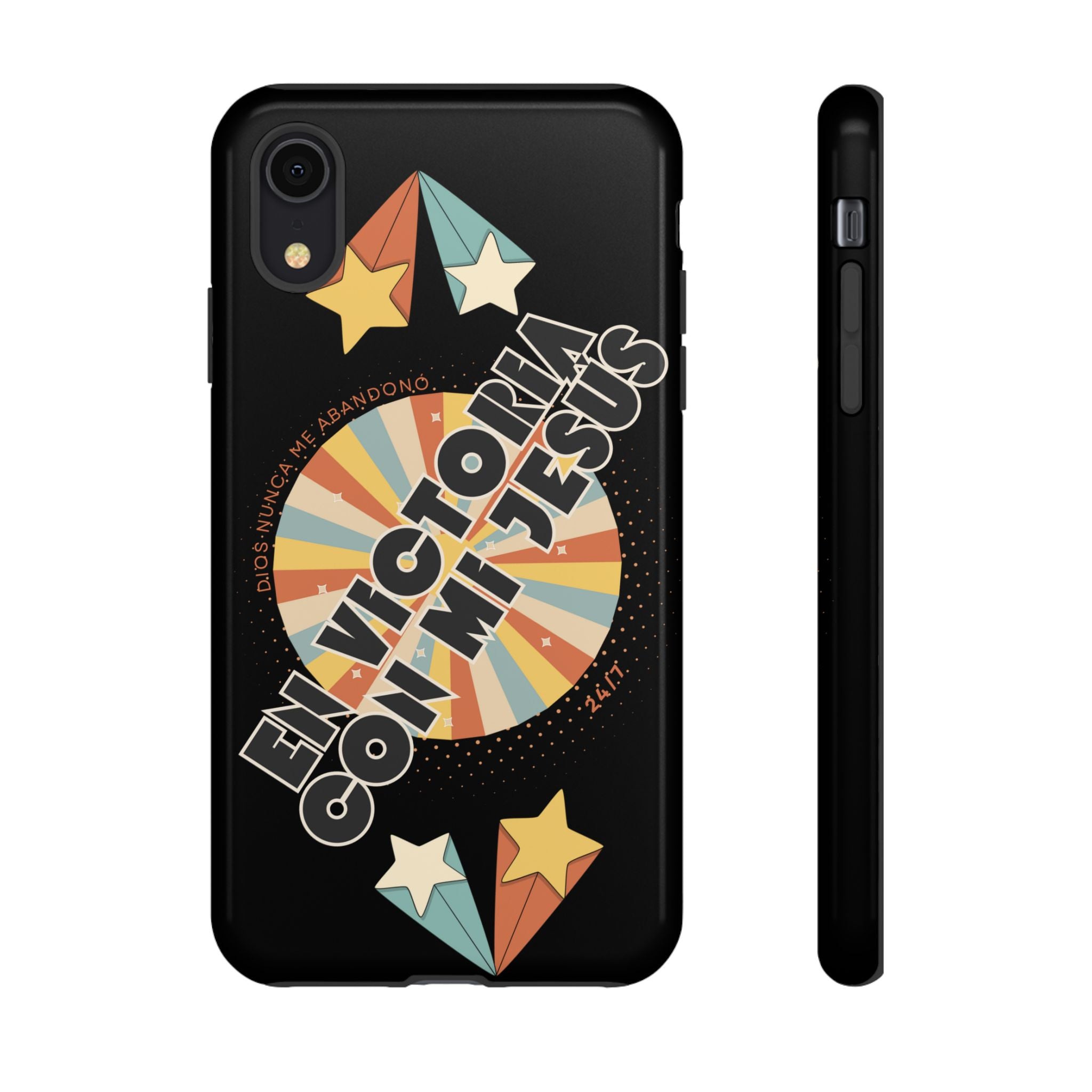 'En Victoria Con Jesús' Retro Protección de telefono