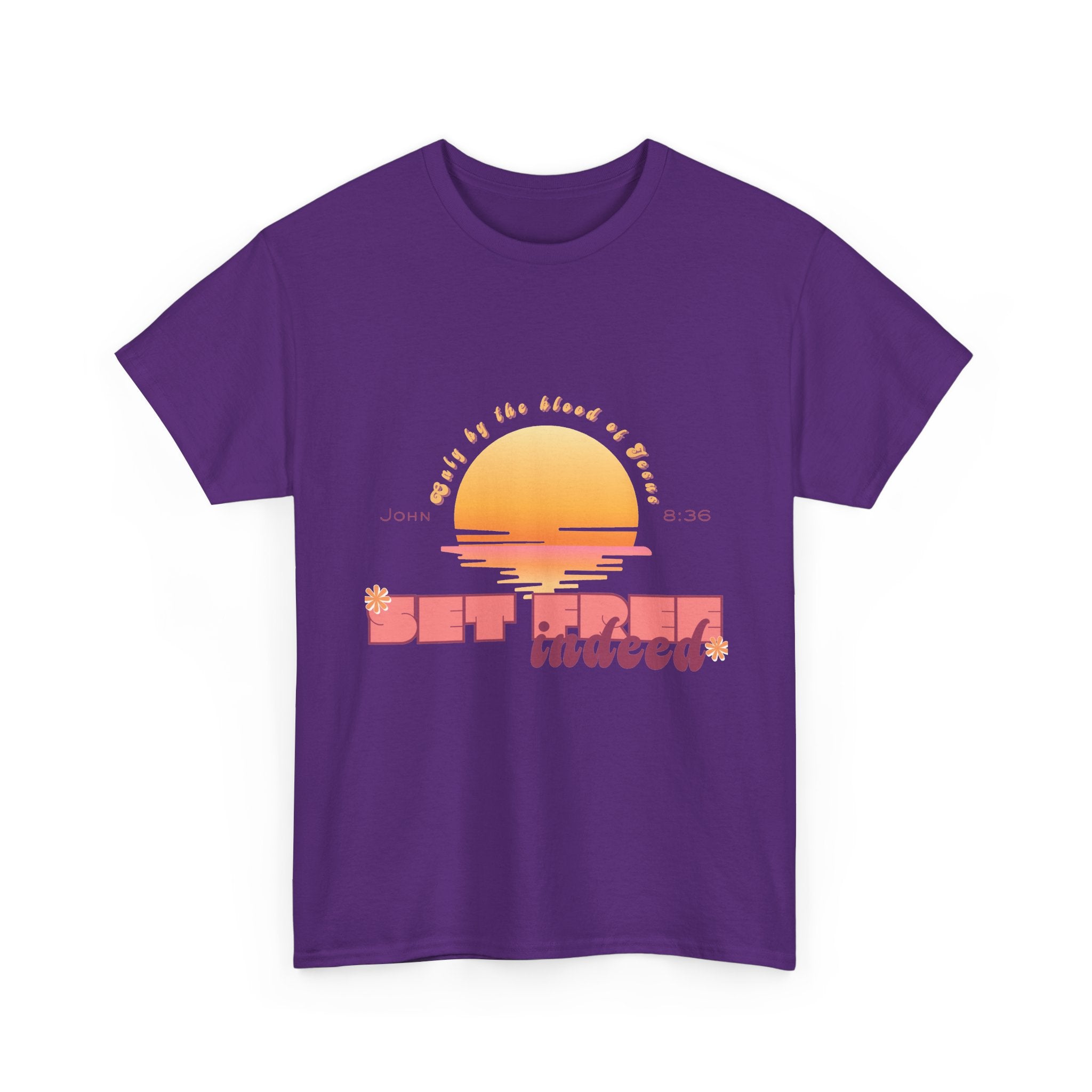 Women's 'Set free indeed' John 8:36- Heavy Cotton Tee