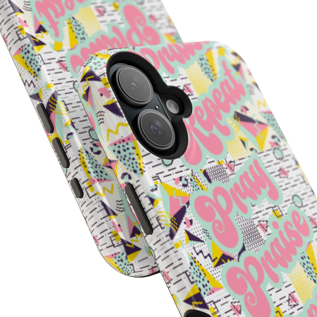 Retro Pray Praise Repeat Women's  Phone Case- Impact-Resistant Cases