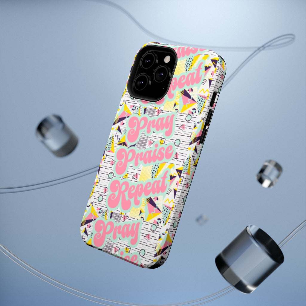 Retro Pray Praise Repeat Women's  Phone Case- Impact-Resistant Cases