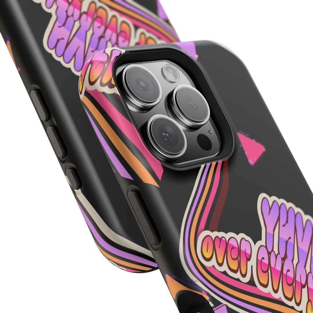 Retro 'YHVH over everything' Magnetic Phone Case — Impact-Resistant Protective Cover